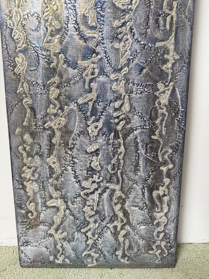 Gerrit Greve (1948-2024, Cardiff by the Sea, CA) Original Acrylic Painting On Canvas Titled “Page 84 (The Tao)” Signed Verso Dated 2006 15” X 60” Estimate $1,000 - $2,000 [Photo 5]