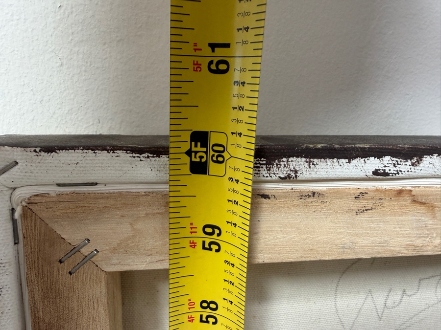 Gerrit Greve (1948-2024, Cardiff by the Sea, CA) Original Acrylic Painting On Canvas Titled “Page 84 (The Tao)” Signed Verso Dated 2006 15” X 60” Estimate $1,000 - $2,000 [Photo 10]