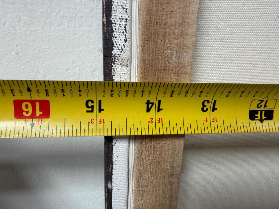 Gerrit Greve (1948-2024, Cardiff by the Sea, CA) Original Acrylic Painting On Canvas Titled “Page 84 (The Tao)” Signed Verso Dated 2006 15” X 60” Estimate $1,000 - $2,000 [Photo 9]