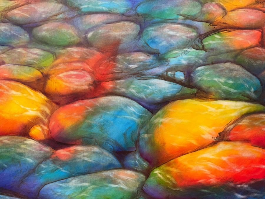 Gerrit Greve (1948-2024, Cardiff by the Sea, CA) Original Acrylic Painting On Canvas Untitled Rocks Unsigned 48” X 48” Estimate $1,900 - $3,800 [Photo 3]