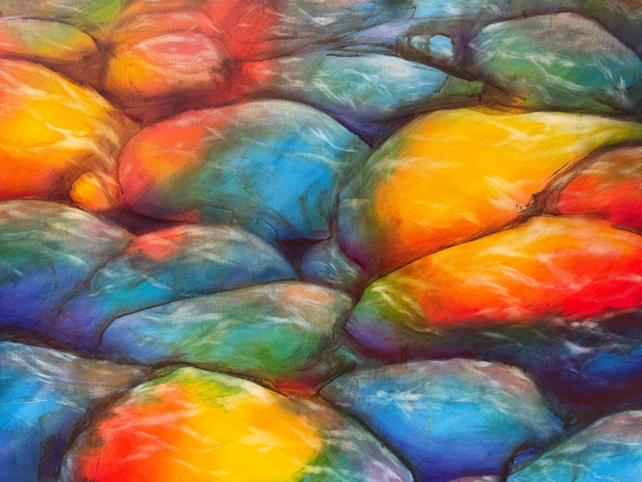 Gerrit Greve (1948-2024, Cardiff by the Sea, CA) Original Acrylic Painting On Canvas Untitled Rocks Unsigned 48” X 48” Estimate $1,900 - $3,800 [Photo 4]