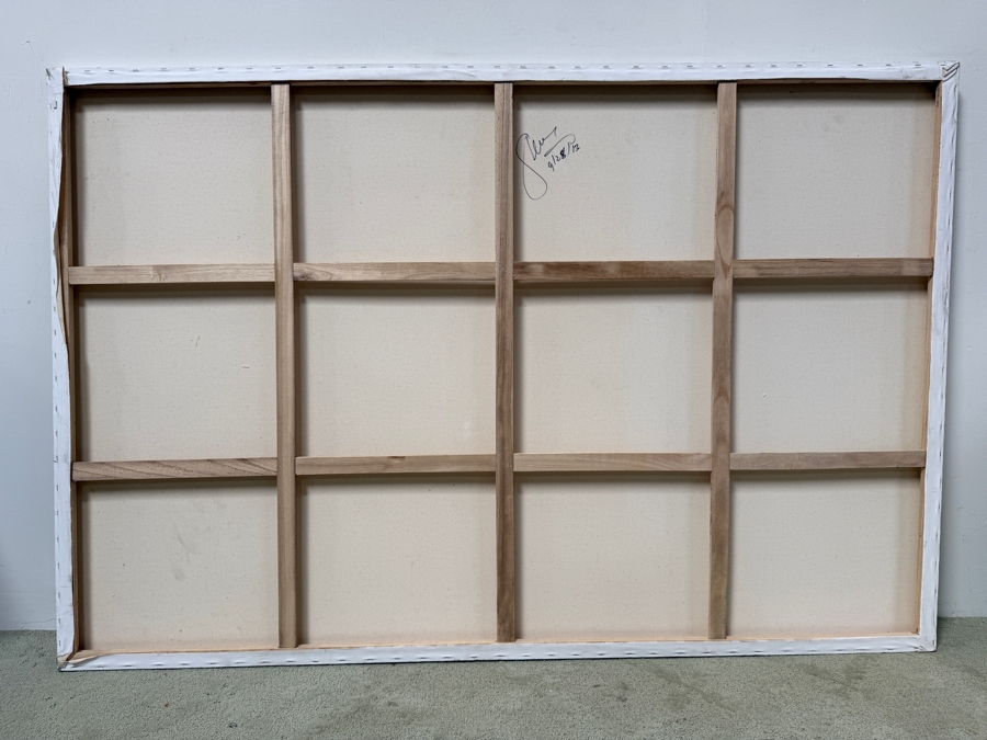 Gerrit Greve (1948-2024, Cardiff by the Sea, CA) Original Acrylic Painting On Canvas Untitled Waves Signed Verso Dated 2013 72” X 48” Estimate $2,800 - $5,700 [Photo 6]