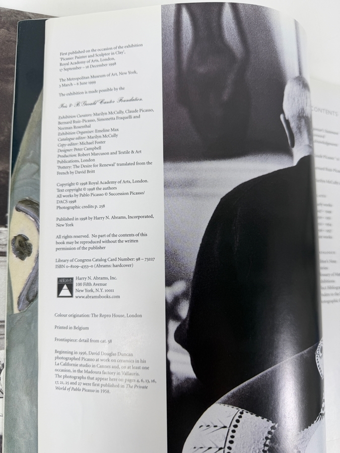 Hardcover Art Book Picasso Painter And Sculptor In Clay Harry N. Abrams Publishers 1998 [Photo 4]