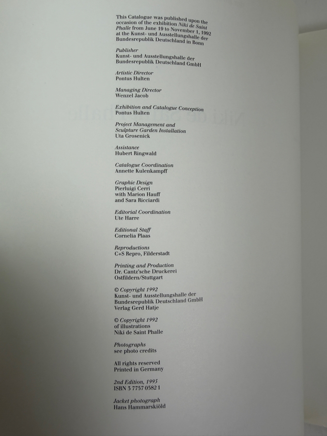 Second Edition Paperback Art Book Niki De Saint Phalle 1995 [Photo 3]
