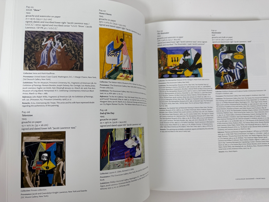 Pair Of Hardcover Art Books With Slipcover The Complete Jacob Lawrence: Over The Line - The Art And Life Of Jacob Lawrence And Jacob Lawrence - Paintings, Drawings, And Murals (1935-1999) 2000 [Photo 10]