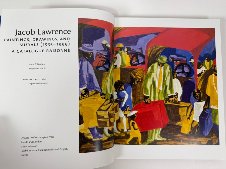 Pair Of Hardcover Art Books With Slipcover The Complete Jacob Lawrence: Over The Line - The Art And Life Of Jacob Lawrence And Jacob Lawrence - Paintings, Drawings, And Murals (1935-1999) 2000 [Photo 6]