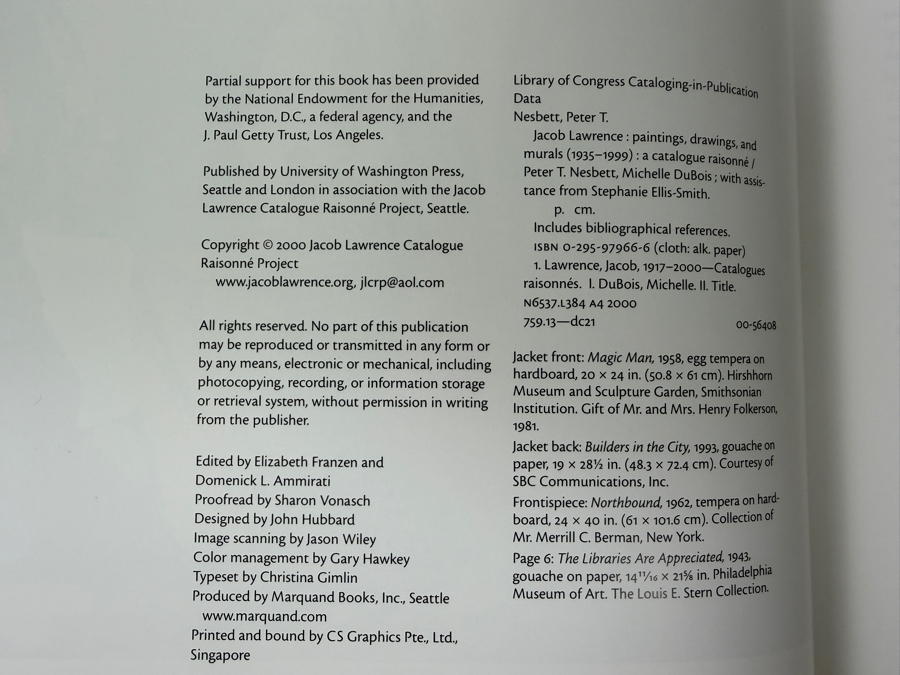 Pair Of Hardcover Art Books With Slipcover The Complete Jacob Lawrence: Over The Line - The Art And Life Of Jacob Lawrence And Jacob Lawrence - Paintings, Drawings, And Murals (1935-1999) 2000 [Photo 7]