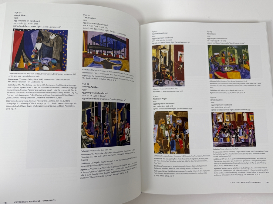 Pair Of Hardcover Art Books With Slipcover The Complete Jacob Lawrence: Over The Line - The Art And Life Of Jacob Lawrence And Jacob Lawrence - Paintings, Drawings, And Murals (1935-1999) 2000 [Photo 8]