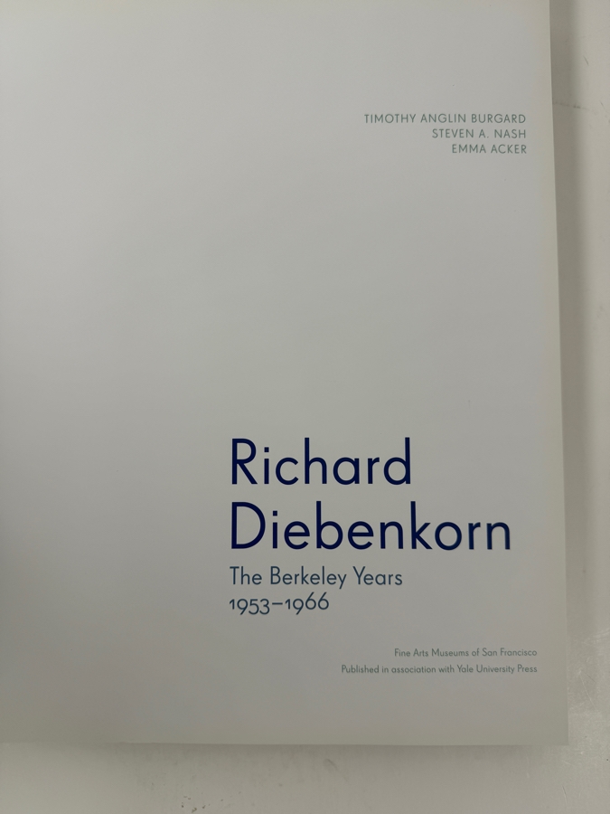 First Edition Softcover Art Book Richard Diebenkorn: The Berkeley Years 1953-1966 2013 [Photo 3]