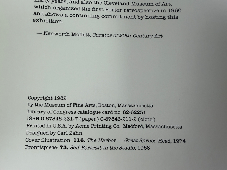 Hardcover Art Book Fairfield Porter: Realist Painter In An Age Of Abstraction 1982 [Photo 4]