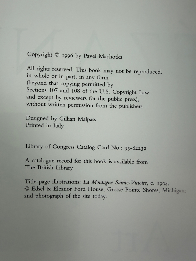 Hardcover Art Book Cezanne Landscape Into Art By Pavel Machotka 1996 [Photo 3]