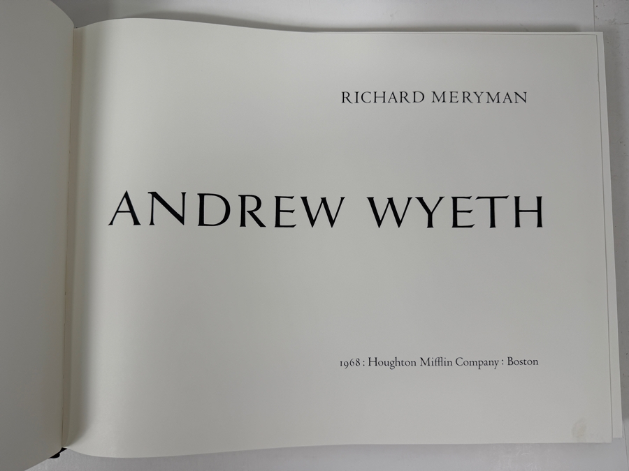 First Printing Hardcover Art Book Andrew Wyeth By Richard Meryman [Photo 3]