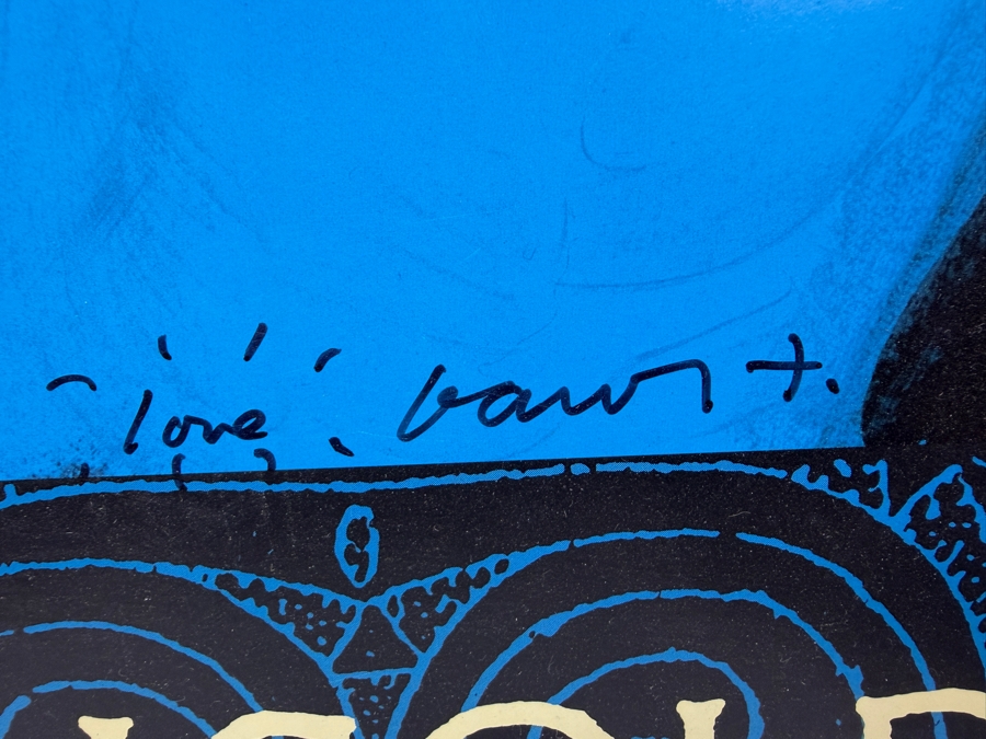 Signed 1987 David Hockney Poster On Poster Board For The Los Angeles Music Center Opera Production Of Richard Wagner's Tristan Und Isolde Hand Signed By David Hockney 20'W X 39'H
 [Photo 4]