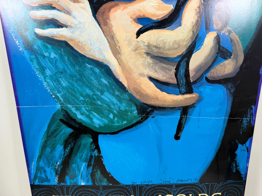 Signed 1987 David Hockney Poster On Poster Board For The Los Angeles Music Center Opera Production Of Richard Wagner's Tristan Und Isolde Hand Signed By David Hockney 20'W X 39'H
 [Photo 5]