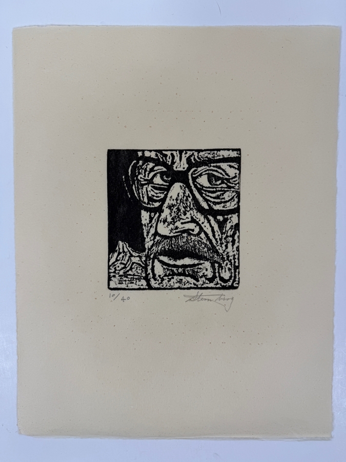 Harry Sternberg (1904-2001, American) Rare Signed Limited Edition Woodcut On Paper Signed By Harry Sternberg And Numbered 10 Of 40 - Paper Measures 10'W X 12.5'H [Photo 2]