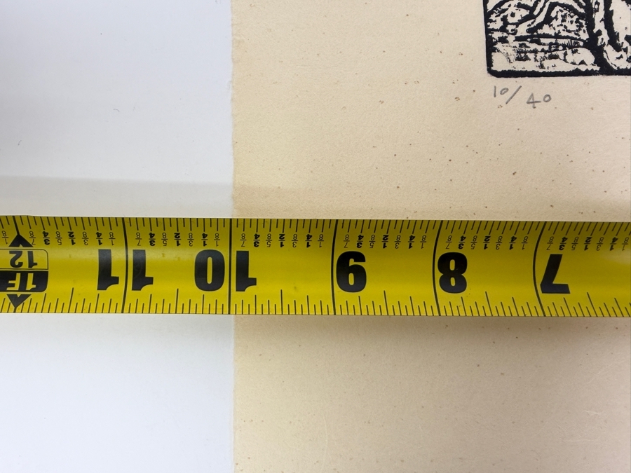 Harry Sternberg (1904-2001, American) Rare Signed Limited Edition Woodcut On Paper Signed By Harry Sternberg And Numbered 10 Of 40 - Paper Measures 10'W X 12.5'H [Photo 4]