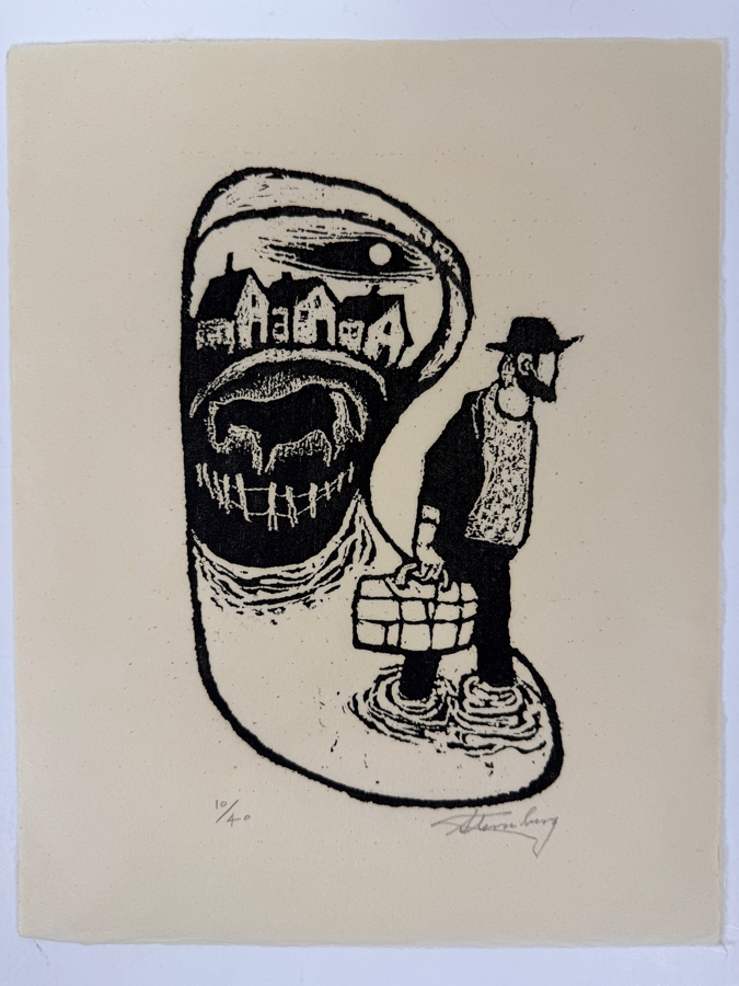 Harry Sternberg (1904-2001, American) Rare Signed Limited Edition Woodcut On Paper Signed By Harry Sternberg And Numbered 10 Of 40 - Paper Measures 10'W X 12.5'H [Photo 2]