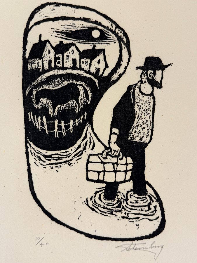 Harry Sternberg (1904-2001, American) Rare Signed Limited Edition Woodcut On Paper Signed By Harry Sternberg And Numbered 10 Of 40 - Paper Measures 10'W X 12.5'H [Photo 3]