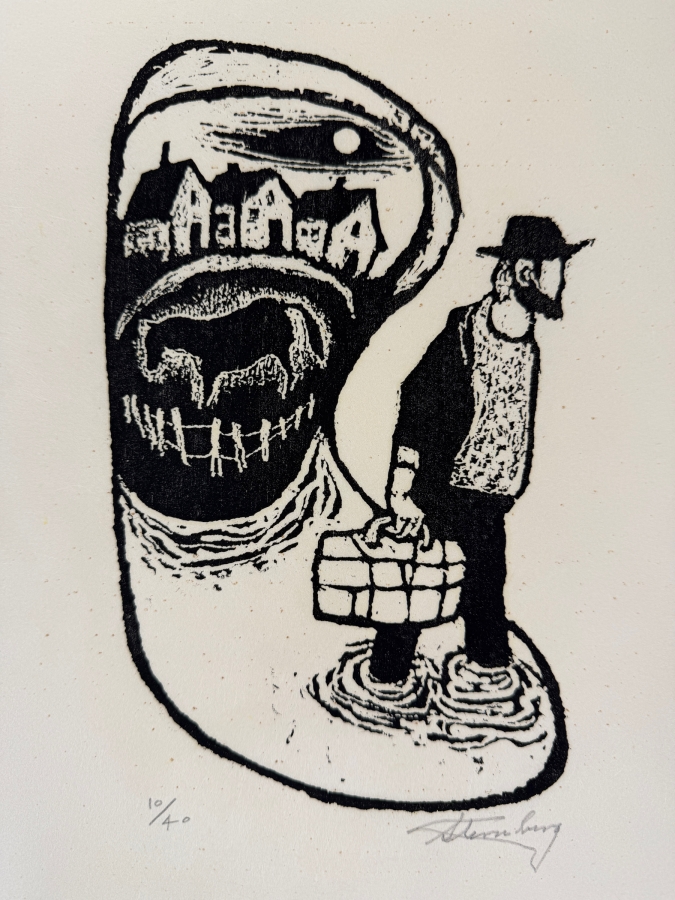 Harry Sternberg (1904-2001, American) Rare Signed Limited Edition Woodcut On Paper Signed By Harry Sternberg And Numbered 10 Of 40 - Paper Measures 10'W X 12.5'H