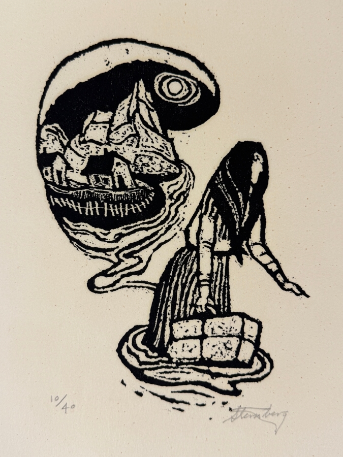 Harry Sternberg (1904-2001, American) Rare Signed Limited Edition Woodcut On Paper Signed By Harry Sternberg And Numbered 10 Of 40 - Paper Measures 10'W X 12.5'H