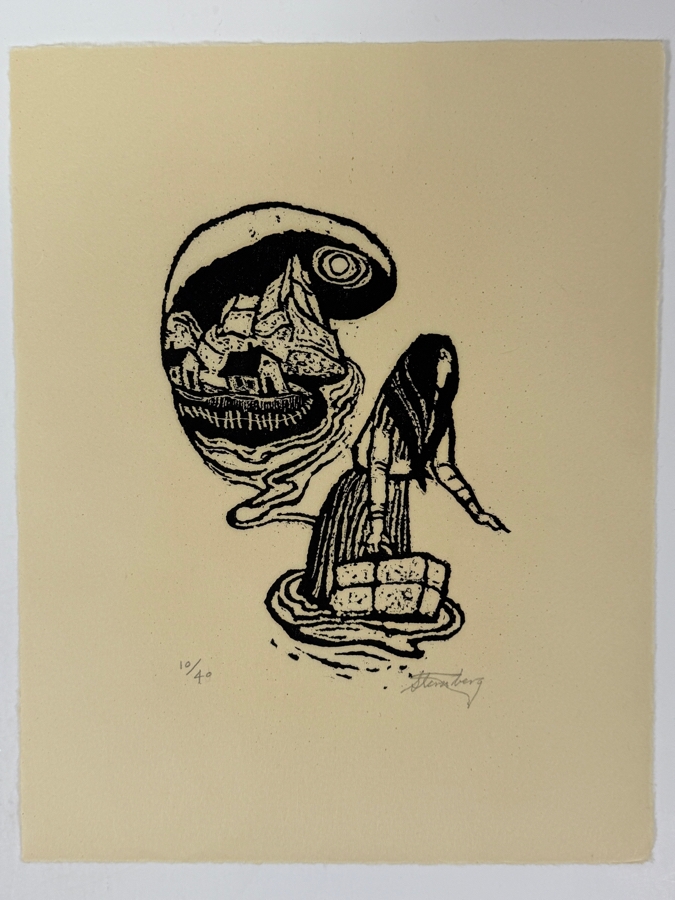 Harry Sternberg (1904-2001, American) Rare Signed Limited Edition Woodcut On Paper Signed By Harry Sternberg And Numbered 10 Of 40 - Paper Measures 10'W X 12.5'H [Photo 3]