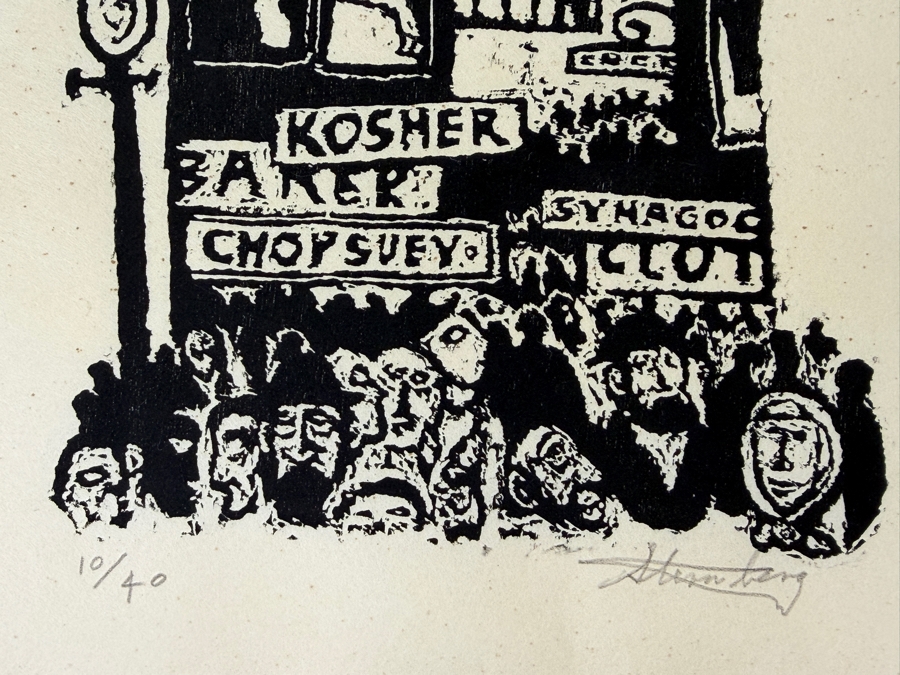Harry Sternberg (1904-2001, American) Rare Signed Limited Edition Woodcut On Paper Signed By Harry Sternberg And Numbered 10 Of 40 - Paper Measures 10'W X 12.5'H [Photo 4]