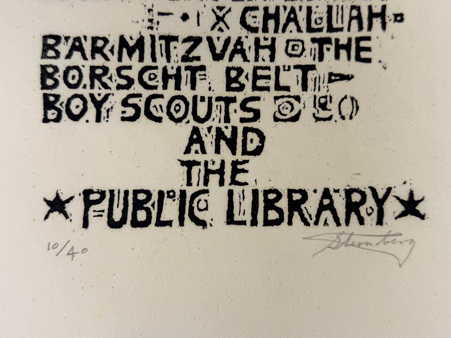 Harry Sternberg (1904-2001, American) Rare Signed Limited Edition Woodcut On Paper Signed By Harry Sternberg And Numbered 10 Of 40 - Paper Measures 10'W X 12.5'H [Photo 3]