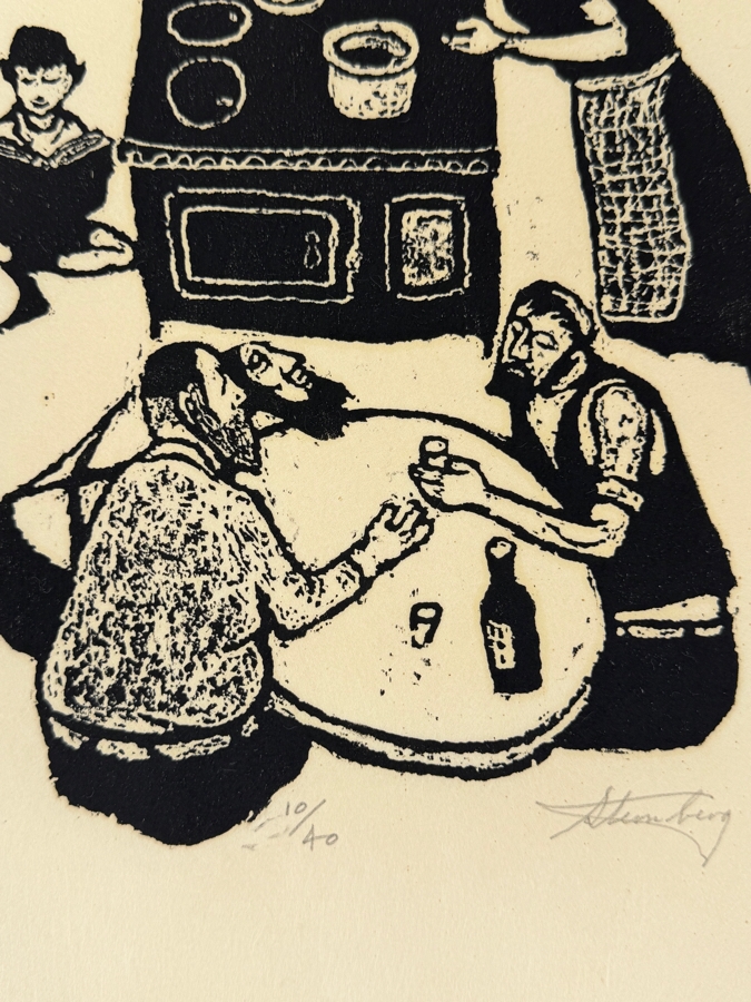 Harry Sternberg (1904-2001, American) Rare Signed Limited Edition Woodcut On Paper Signed By Harry Sternberg And Numbered 10 Of 40 - Paper Measures 10'W X 12.5'H [Photo 2]