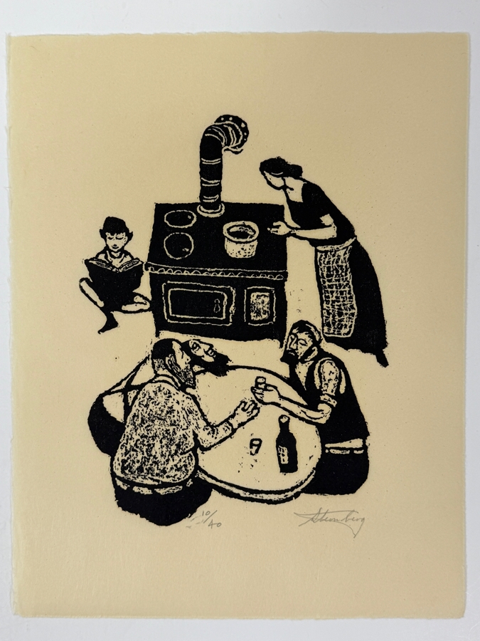 Harry Sternberg (1904-2001, American) Rare Signed Limited Edition Woodcut On Paper Signed By Harry Sternberg And Numbered 10 Of 40 - Paper Measures 10'W X 12.5'H [Photo 4]