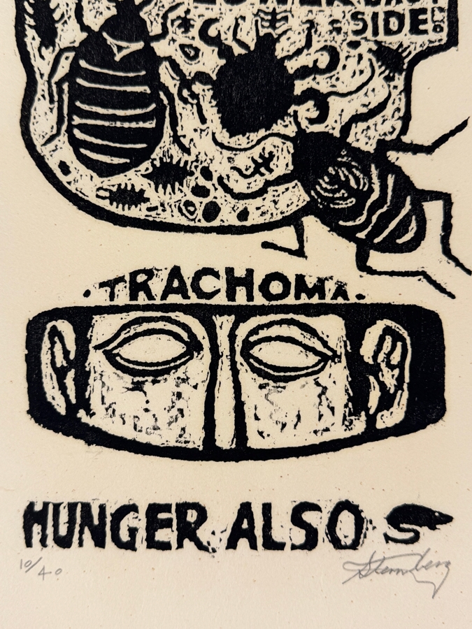 Harry Sternberg (1904-2001, American) Rare Signed Limited Edition Woodcut On Paper Signed By Harry Sternberg And Numbered 10 Of 40 - Paper Measures 10'W X 12.5'H [Photo 3]