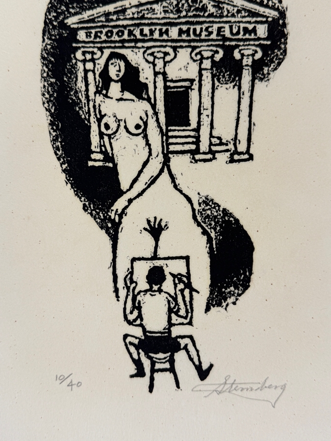 Harry Sternberg (1904-2001, American) Rare Signed Limited Edition Woodcut On Paper Signed By Harry Sternberg And Numbered 10 Of 40 - Paper Measures 10'W X 12.5'H [Photo 2]