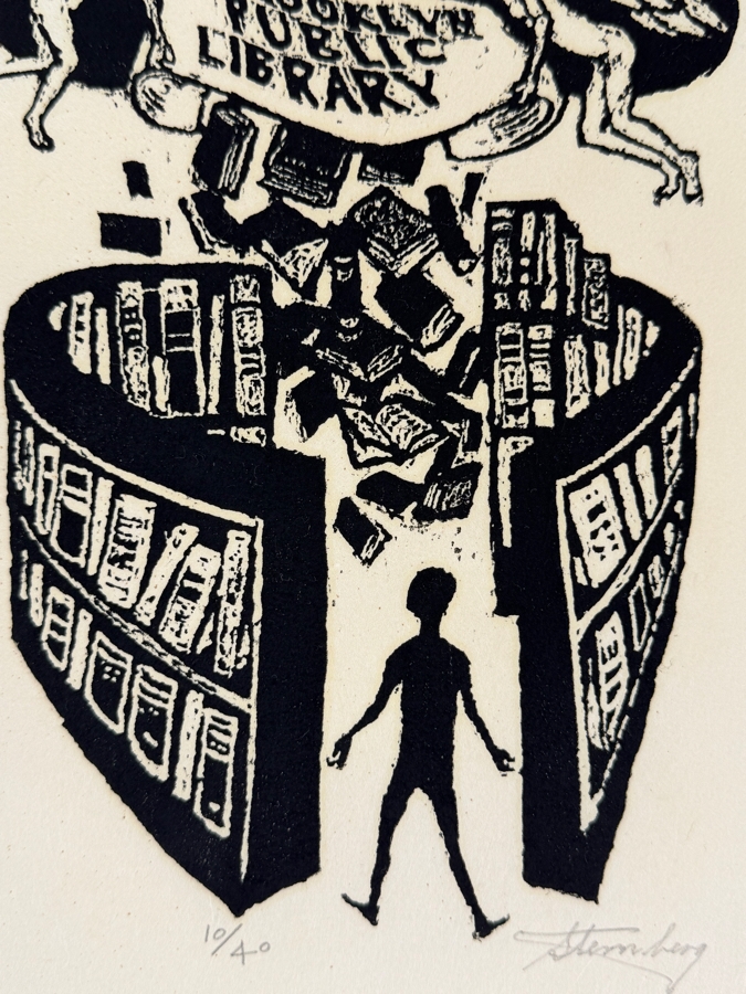 Harry Sternberg (1904-2001, American) Rare Signed Limited Edition Woodcut On Paper Signed By Harry Sternberg And Numbered 10 Of 40 - Paper Measures 10'W X 12.5'H [Photo 3]