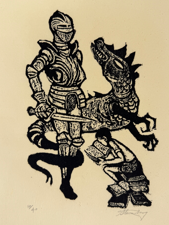 Harry Sternberg (1904-2001, American) Rare Signed Limited Edition Woodcut On Paper Signed By Harry Sternberg And Numbered 10 Of 40 - Paper Measures 10'W X 12.5'H