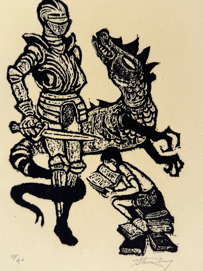 Harry Sternberg (1904-2001, American) Rare Signed Limited Edition Woodcut On Paper Signed By Harry Sternberg And Numbered 10 Of 40 - Paper Measures 10'W X 12.5'H [Photo 3]