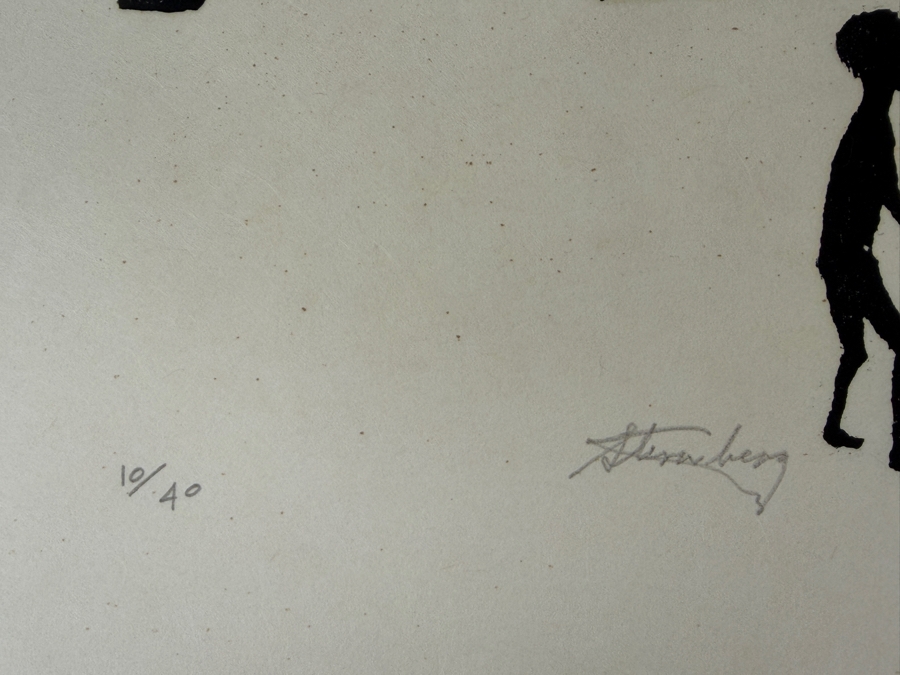 Harry Sternberg (1904-2001, American) Rare Signed Limited Edition Woodcut On Paper Signed By Harry Sternberg And Numbered 10 Of 40 - Paper Measures 10'W X 12.5'H [Photo 2]