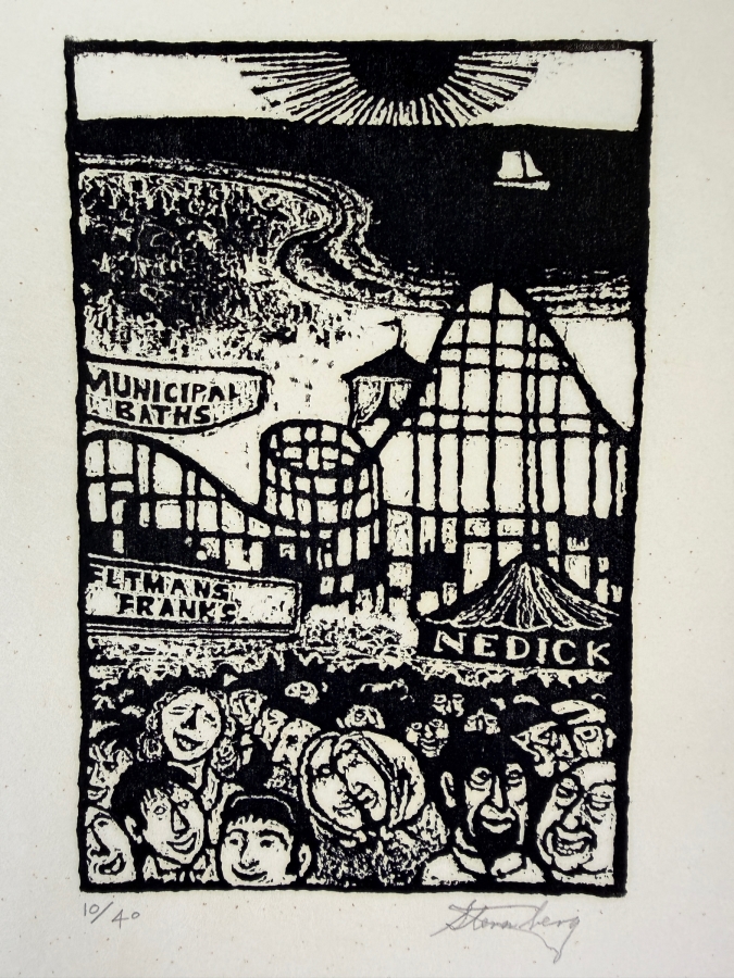 Harry Sternberg (1904-2001, American) Rare Signed Limited Edition Woodcut On Paper Signed By Harry Sternberg And Numbered 10 Of 40 - Paper Measures 10'W X 12.5'H