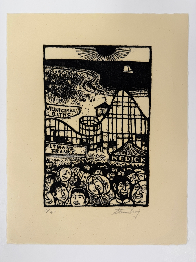 Harry Sternberg (1904-2001, American) Rare Signed Limited Edition Woodcut On Paper Signed By Harry Sternberg And Numbered 10 Of 40 - Paper Measures 10'W X 12.5'H [Photo 4]