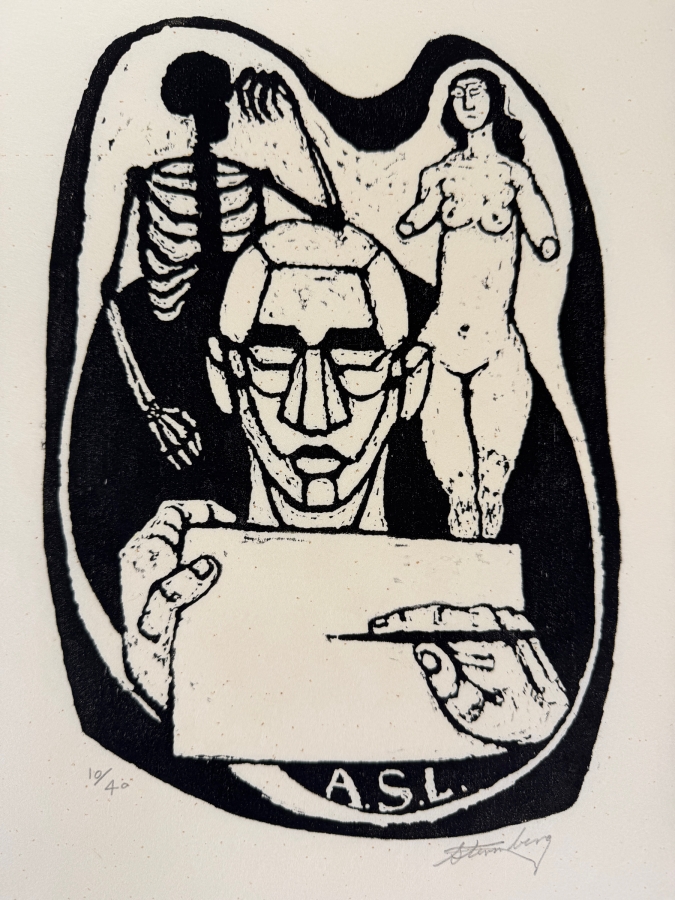 Harry Sternberg (1904-2001, American) Rare Signed Limited Edition Woodcut On Paper Signed By Harry Sternberg And Numbered 10 Of 40 - Paper Measures 10'W X 12.5'H