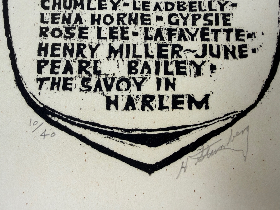Harry Sternberg (1904-2001, American) Rare Signed Limited Edition Woodcut On Paper Signed By Harry Sternberg And Numbered 10 Of 40 - Paper Measures 10'W X 12.5'H [Photo 2]