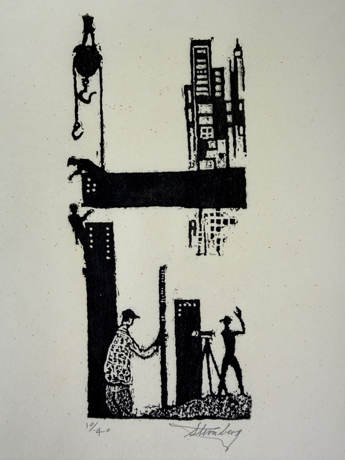 Harry Sternberg (1904-2001, American) Rare Signed Limited Edition Woodcut On Paper Signed By Harry Sternberg And Numbered 10 Of 40 - Paper Measures 10'W X 12.5'H