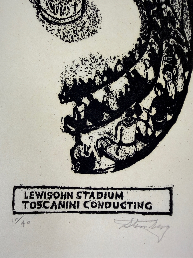 Harry Sternberg (1904-2001, American) Rare Signed Limited Edition Woodcut On Paper Signed By Harry Sternberg And Numbered 10 Of 40 - Paper Measures 10'W X 12.5'H [Photo 3]