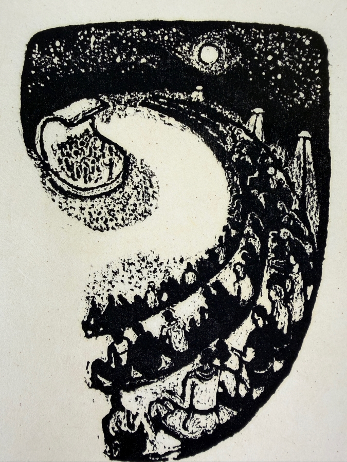 Harry Sternberg (1904-2001, American) Rare Signed Limited Edition Woodcut On Paper Signed By Harry Sternberg And Numbered 10 Of 40 - Paper Measures 10'W X 12.5'H [Photo 2]