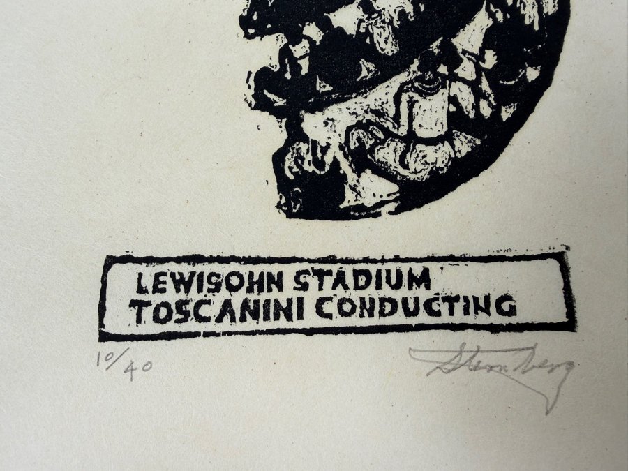 Harry Sternberg (1904-2001, American) Rare Signed Limited Edition Woodcut On Paper Signed By Harry Sternberg And Numbered 10 Of 40 - Paper Measures 10'W X 12.5'H [Photo 4]