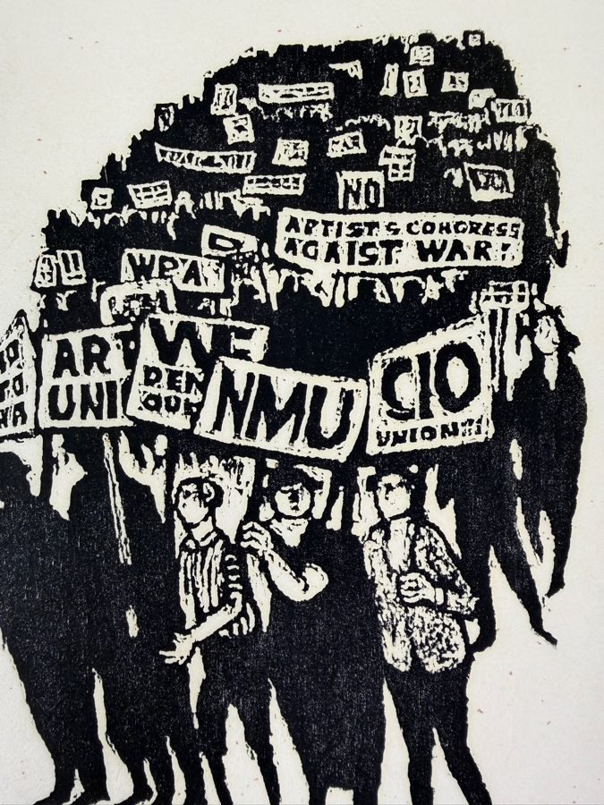 Harry Sternberg (1904-2001, American) Rare Signed Limited Edition Woodcut On Paper Signed By Harry Sternberg And Numbered 10 Of 40 - Paper Measures 10'W X 12.5'H [Photo 3]