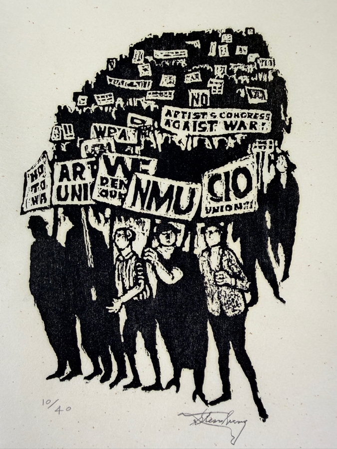 Harry Sternberg (1904-2001, American) Rare Signed Limited Edition Woodcut On Paper Signed By Harry Sternberg And Numbered 10 Of 40 - Paper Measures 10'W X 12.5'H [Photo 2]