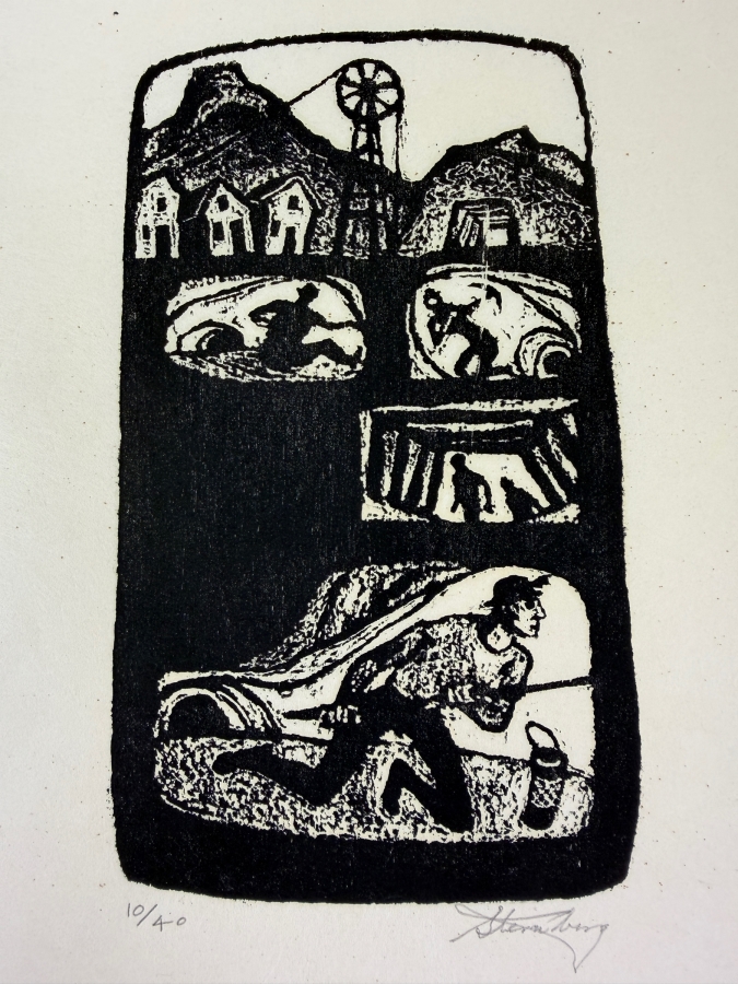 Harry Sternberg (1904-2001, American) Rare Signed Limited Edition Woodcut On Paper Signed By Harry Sternberg And Numbered 10 Of 40 - Paper Measures 10'W X 12.5'H