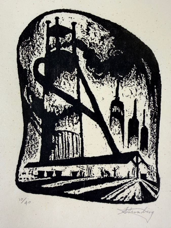 Harry Sternberg (1904-2001, American) Rare Signed Limited Edition Woodcut On Paper Signed By Harry Sternberg And Numbered 10 Of 40 - Paper Measures 10'W X 12.5'H