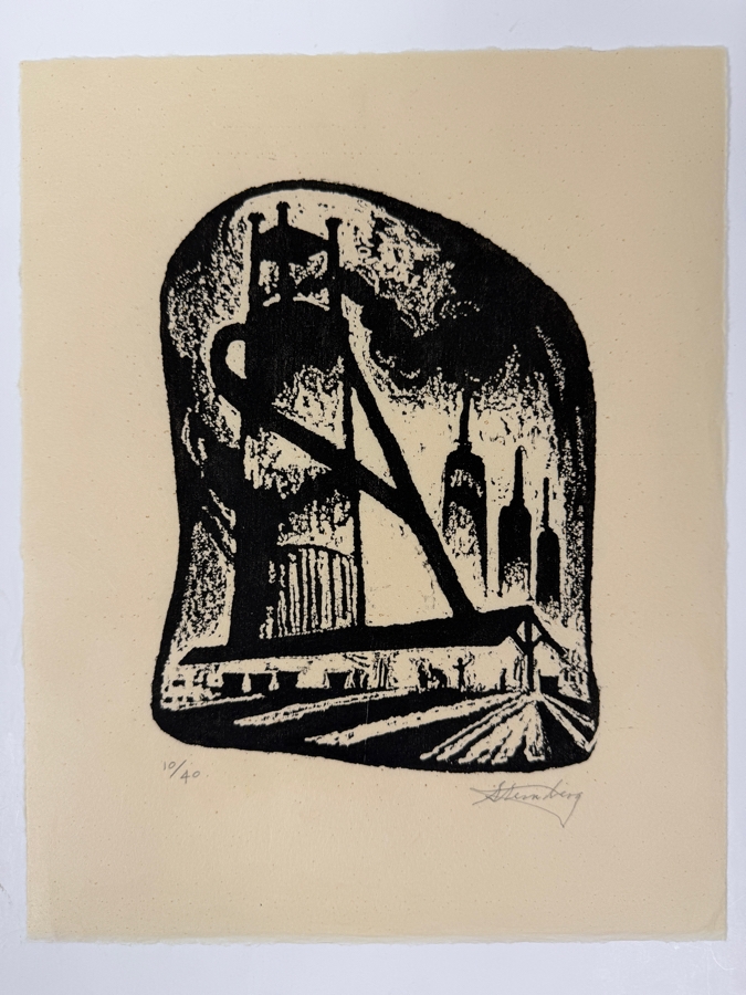 Harry Sternberg (1904-2001, American) Rare Signed Limited Edition Woodcut On Paper Signed By Harry Sternberg And Numbered 10 Of 40 - Paper Measures 10'W X 12.5'H [Photo 3]