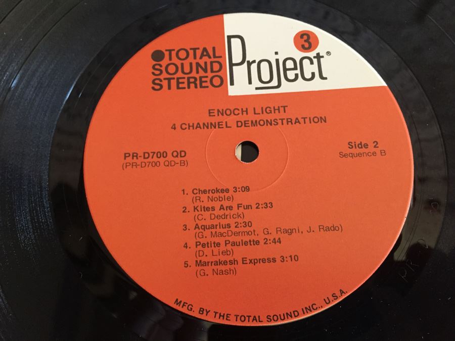 Enoch Light ‎- 4 Channel Stereo - Project 3 ‎- PR-D700 - Quadraphonic [Photo 6]