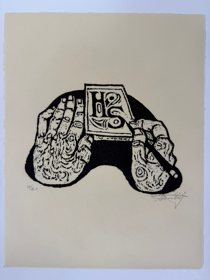 Harry Sternberg (1904-2001, American) Rare Signed Limited Edition Woodcut On Paper Signed By Harry Sternberg And Numbered 10 Of 40 - Paper Measures 10'W X 12.5'H [Photo 3]